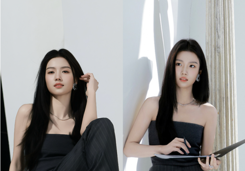 青年演员卢昱晓佩戴 SWAROVSKI 出席都市剧《轧戏》线下剧宣活动